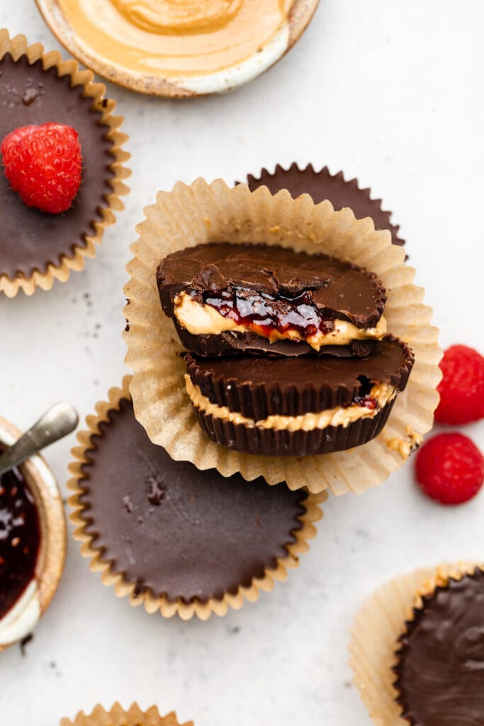 cashew butter cups in muffin liners