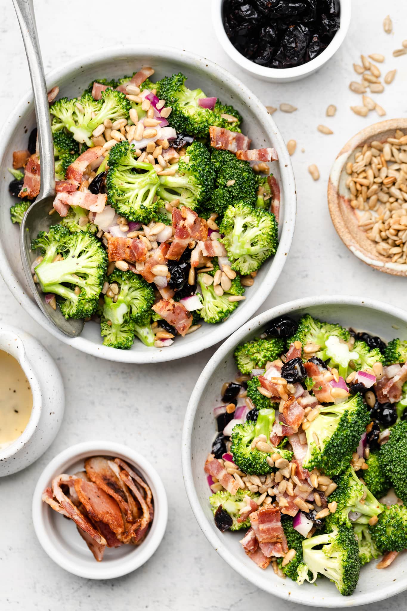 Broccoli Salad in bowls
