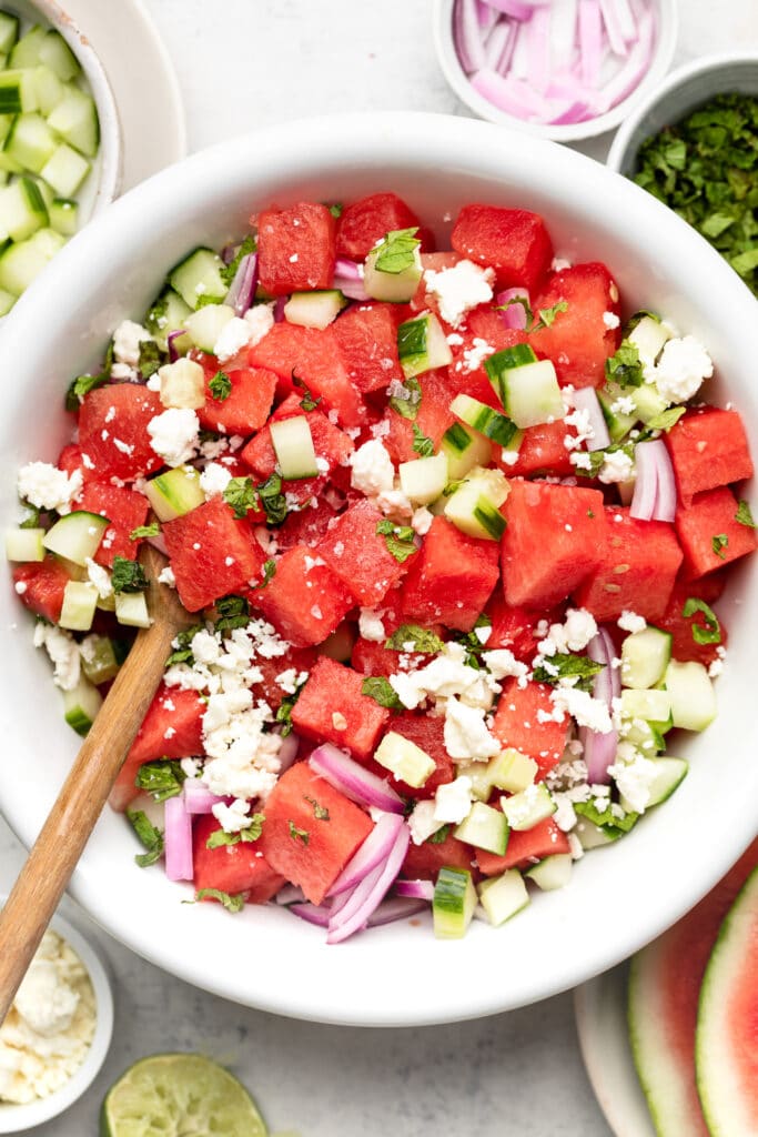 Watermelon Feta Salad - All the Healthy Things