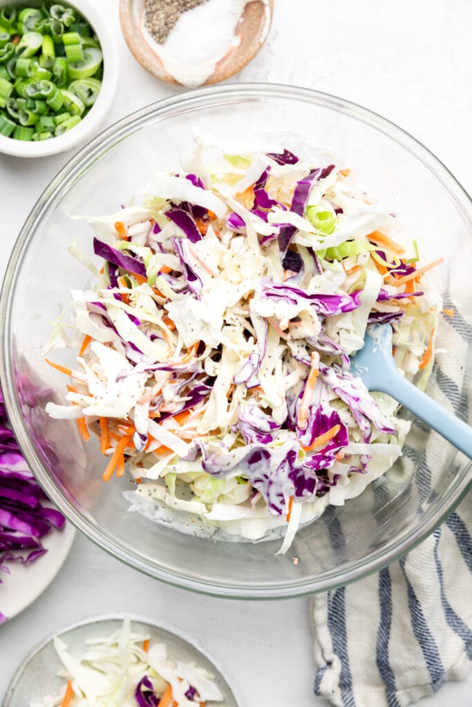 coleslaw mix in bowl