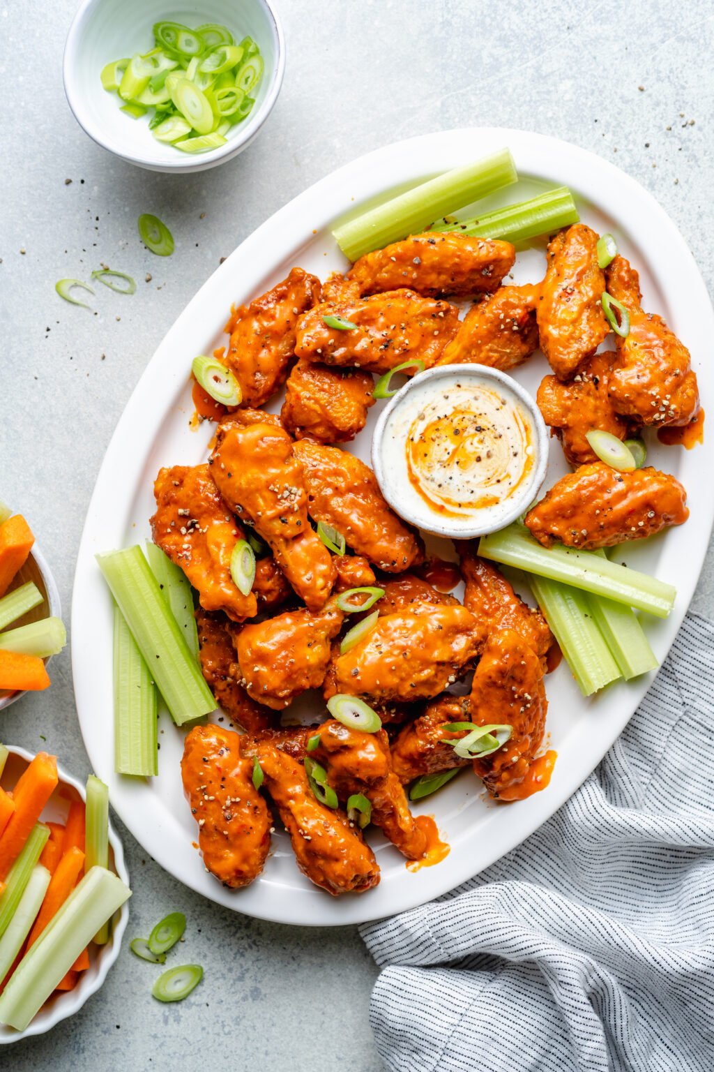 Crispy Baked Buffalo Chicken Wings - All The Healthy Things