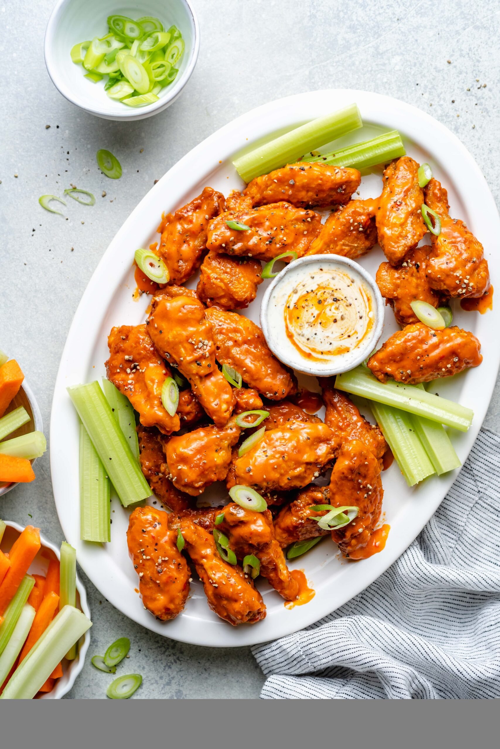 Crispy Baked Buffalo Chicken Wings - All the Healthy Things