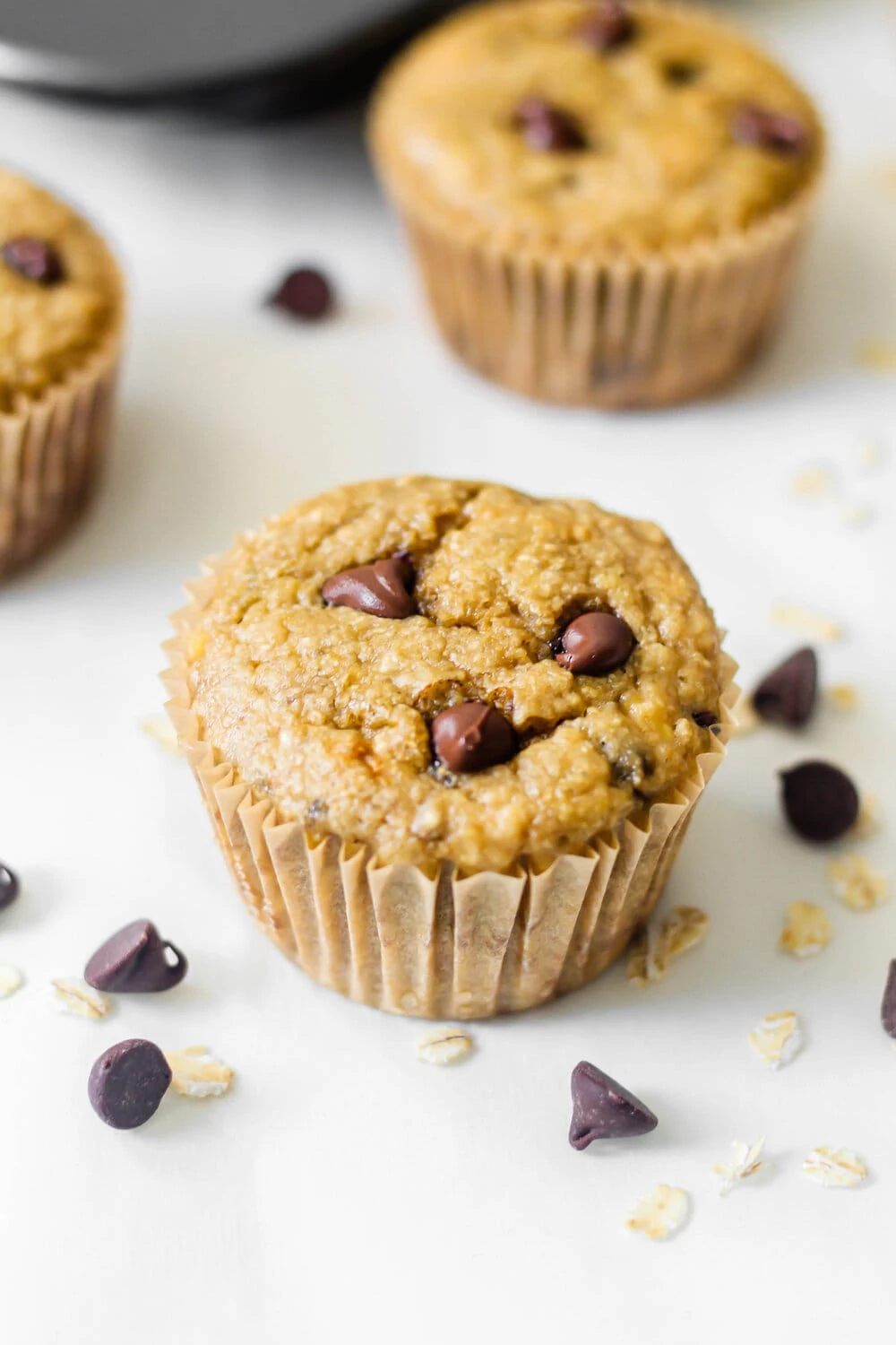 Healthy Gluten Free Banana Chocolate Chip Muffins side view.jpg