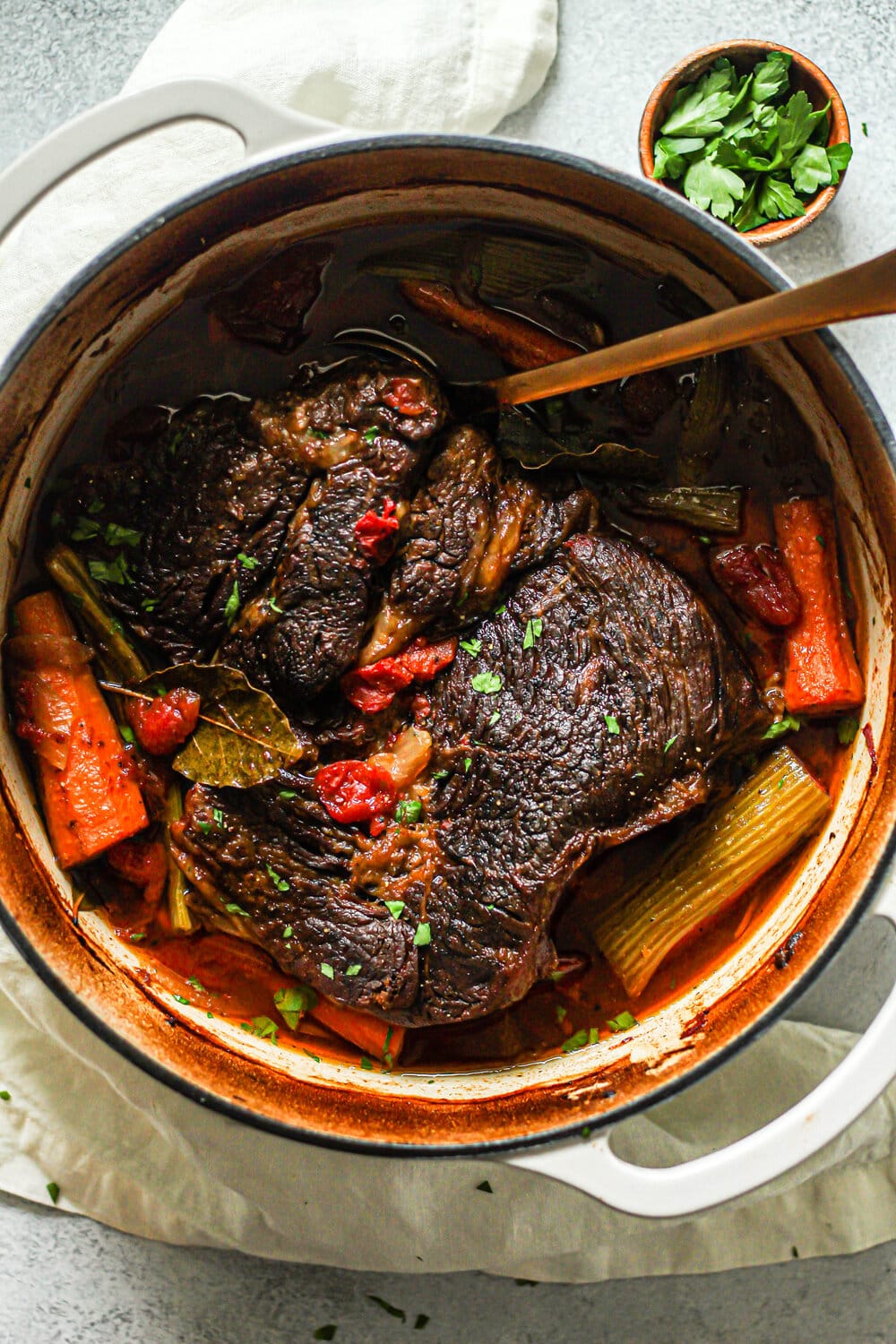 The Best Whole30 Dutch Oven Pot Roast (Slow Cooker Option) - All the ...