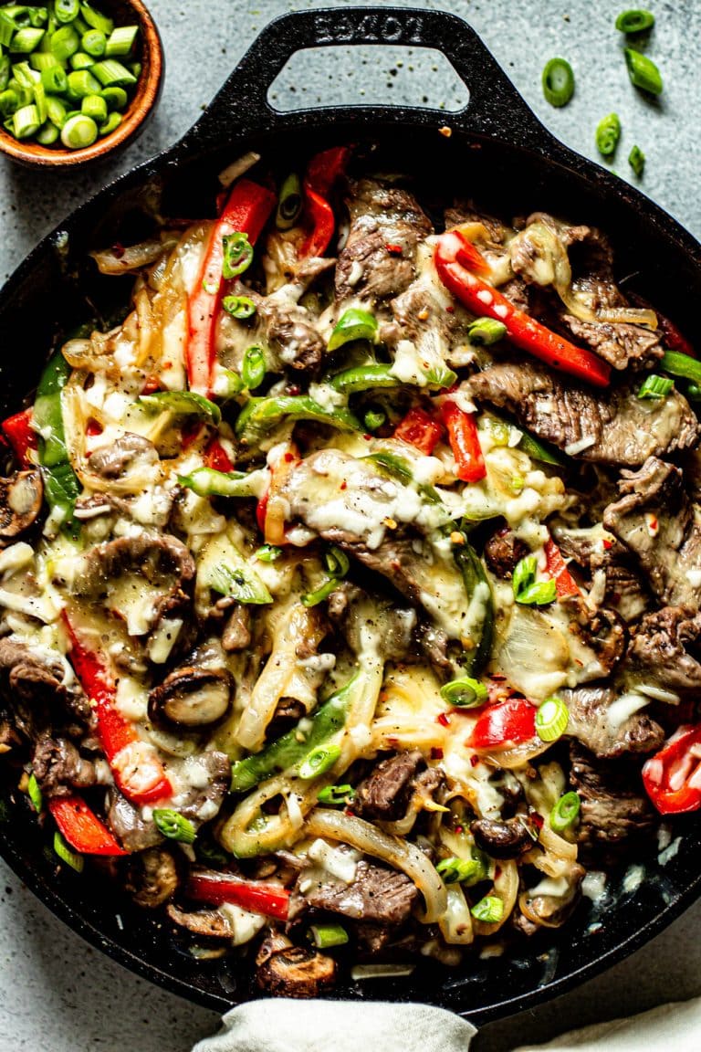 Philly Cheesesteak Skillet - All the Healthy Things