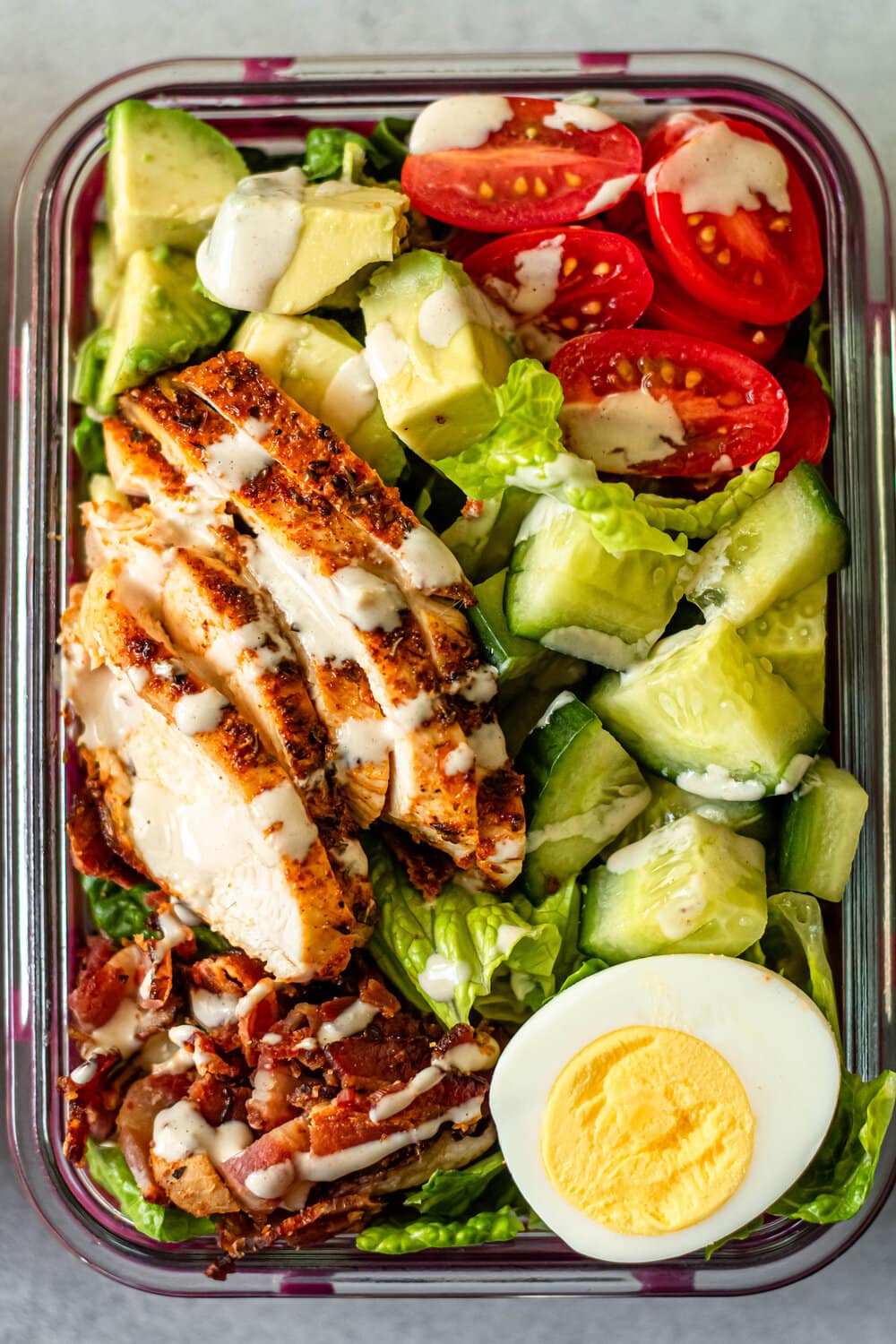 Easy Cobb Salad Meal Prep All The Healthy Things