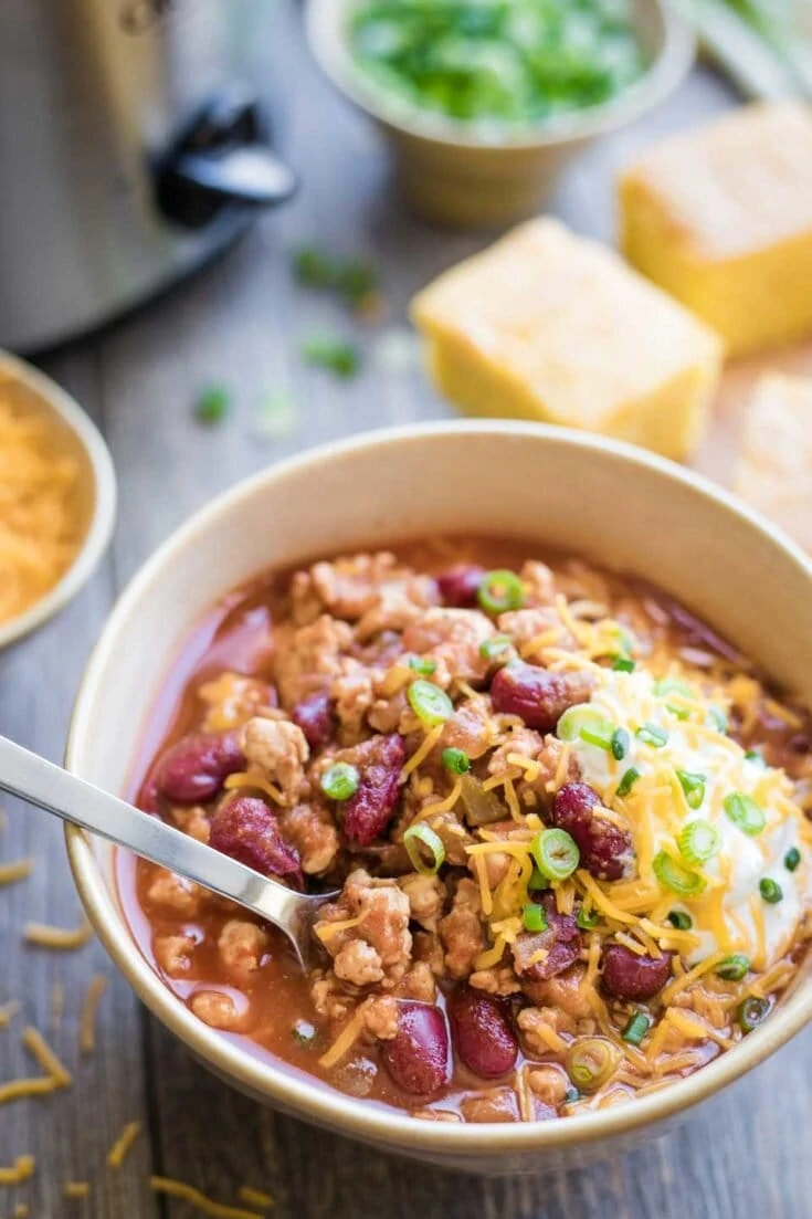 Classic, Healthy Crock-Pot Turkey Chili