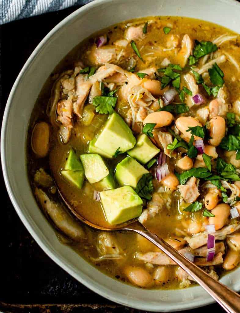 Salsa Verde Chicken Soup - All the Healthy Things