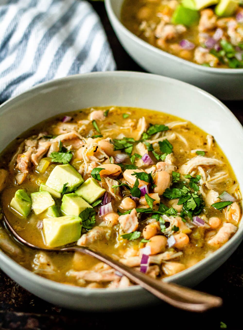 Salsa Verde Chicken Soup (Stove Top + Slow Cooker)