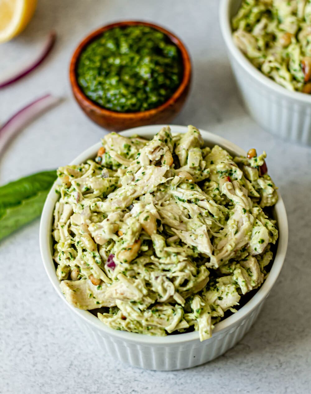 Pesto Chicken Salad (Whole30, Paleo, DairyFree) All the Healthy Things