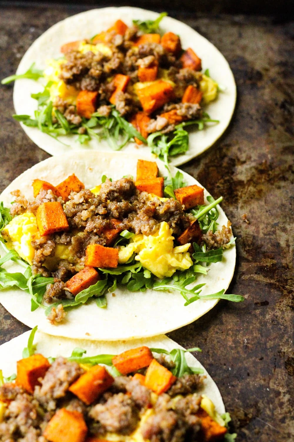 Sweet Potato and Sausage Breakfast Tacos