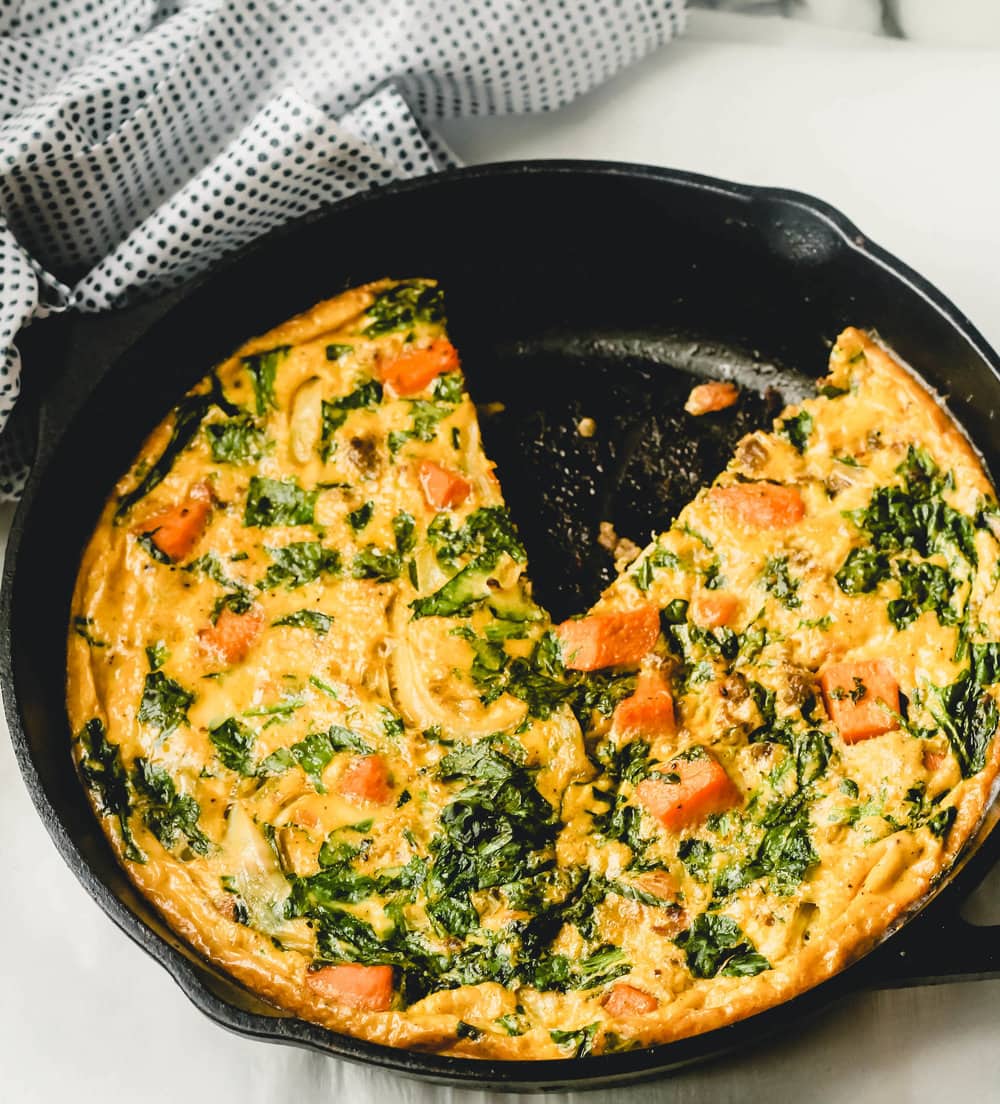 Sweet Potato and Sausage Frittata - All the Healthy Things