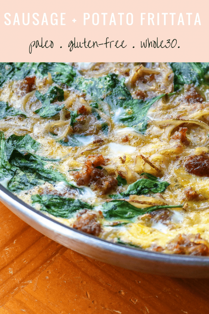 Easy Sausage + Potato Frittata - All The Healthy Things