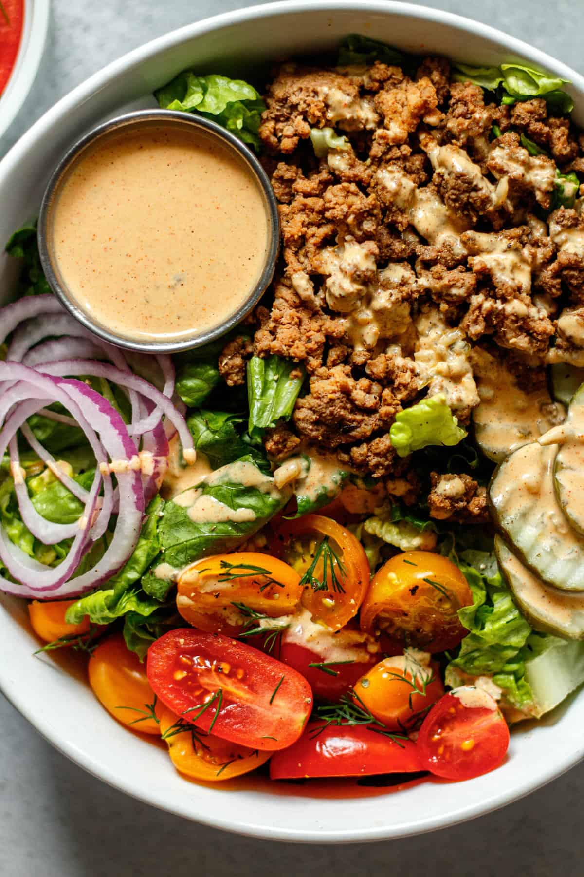 Healthy Burger Bowls with Special Sauce