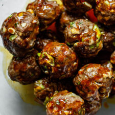 Sticky Ginger Scallion Meatballs
