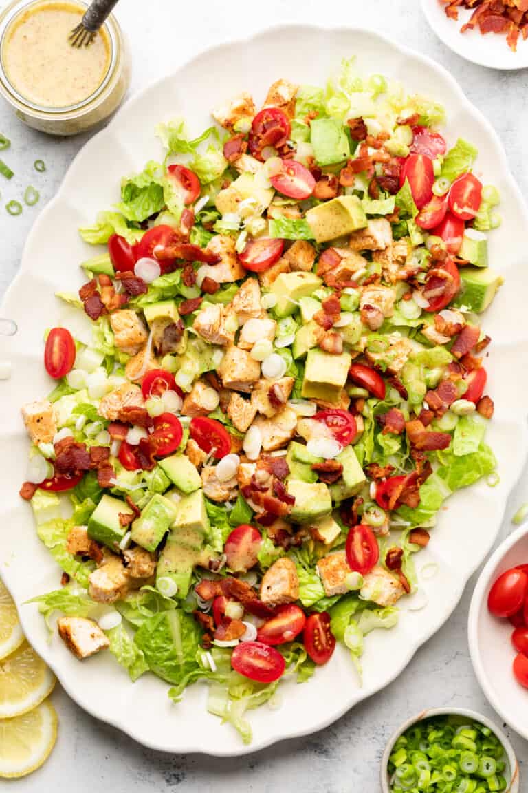 Chicken Bacon Avocado Chopped Salad - All the Healthy Things