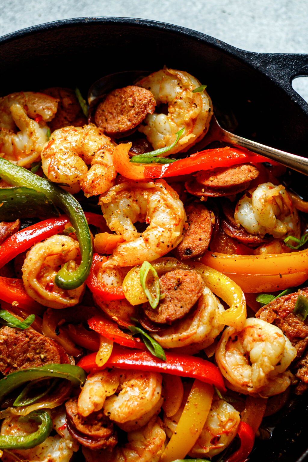 Cajun Shrimp and Sausage Skillet - All the Healthy Things