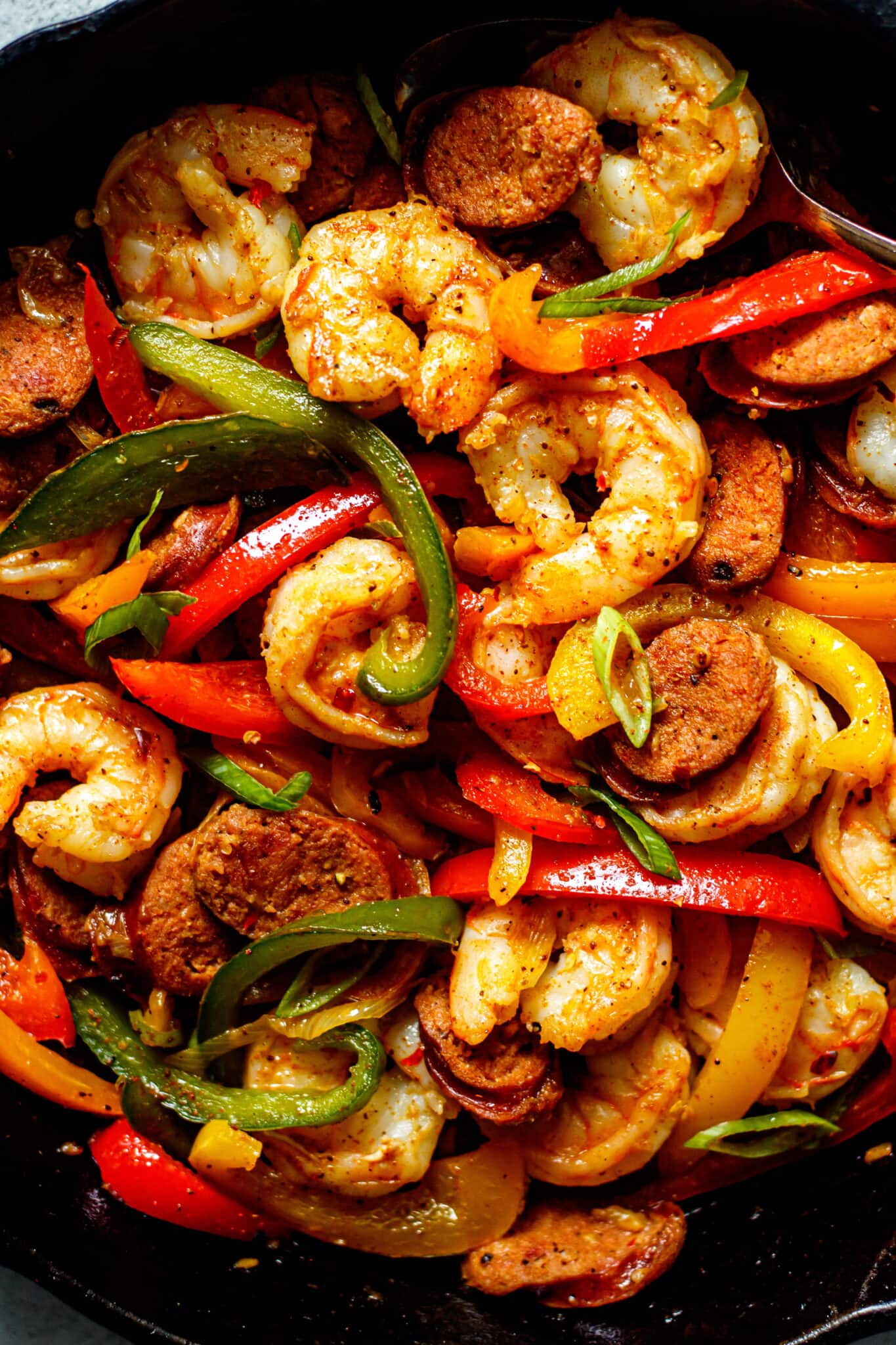 Cajun Shrimp and Sausage Skillet - All the Healthy Things