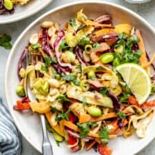 Thai Crunch Salad with Creamy Peanut Dressing-image