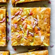 Funfetti Cake Batter Blondies (Gluten Free)