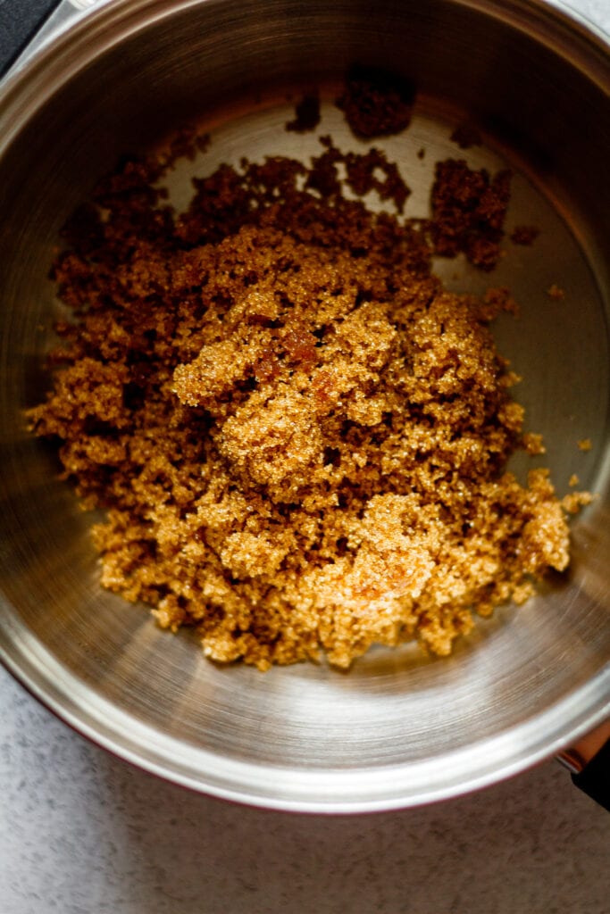 brown sugar in pot