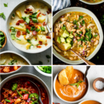 healthy soup recipe Pinterest graphic