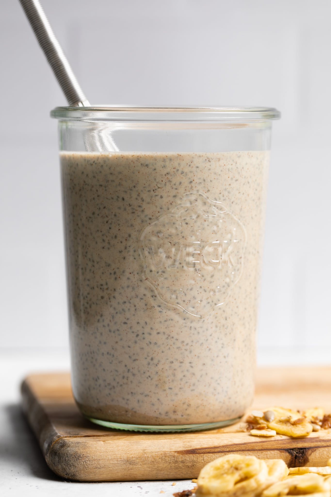 chia pudding in weck jar
