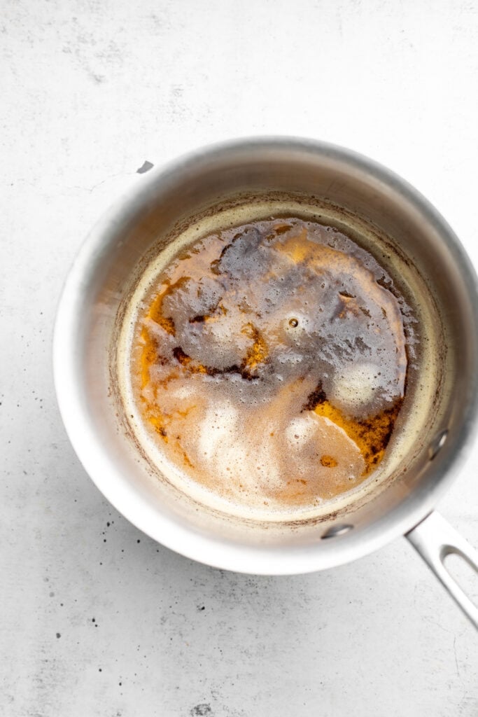 brown butter in pan