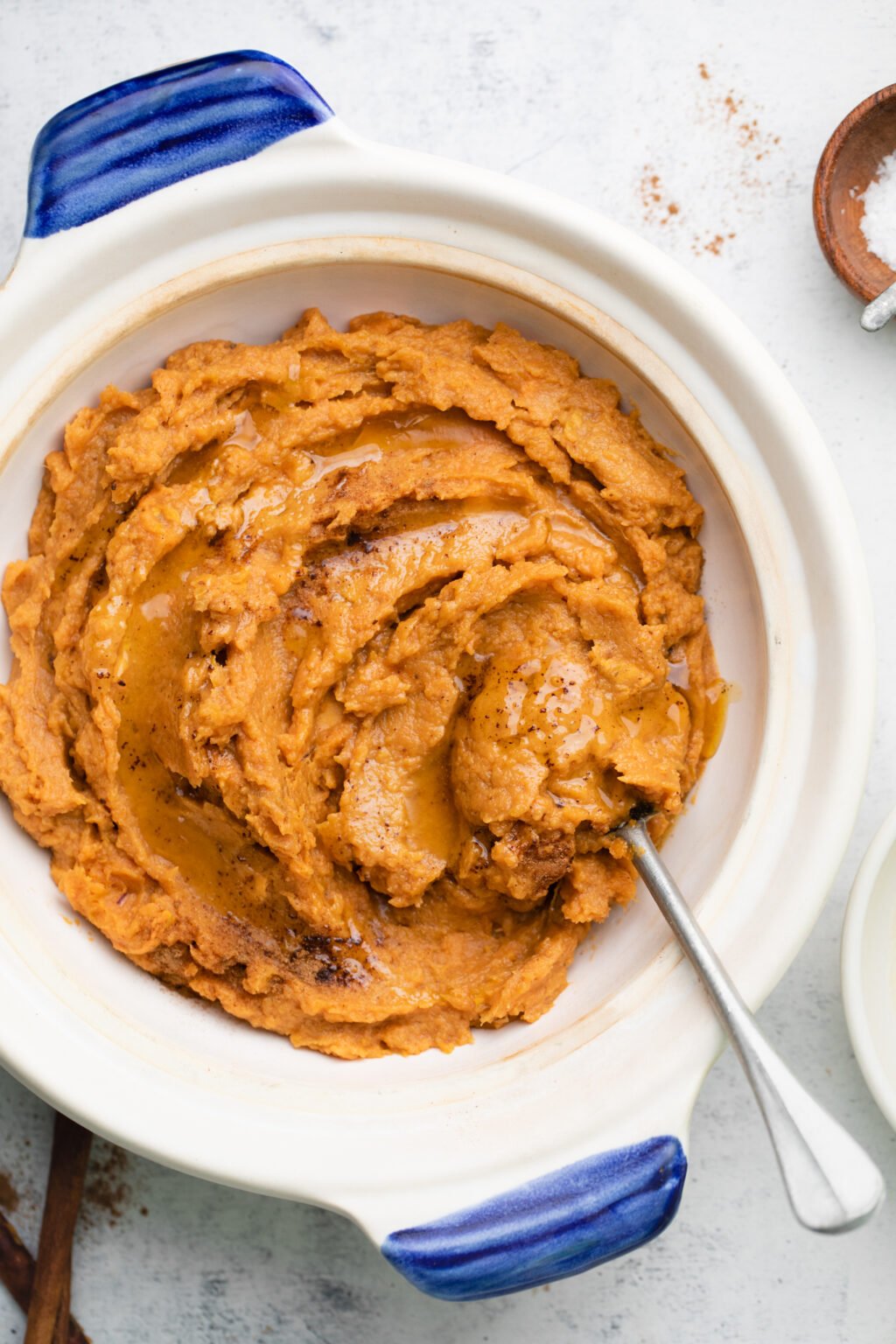 Brown Butter Mashed Sweet Potatoes - All the Healthy Things