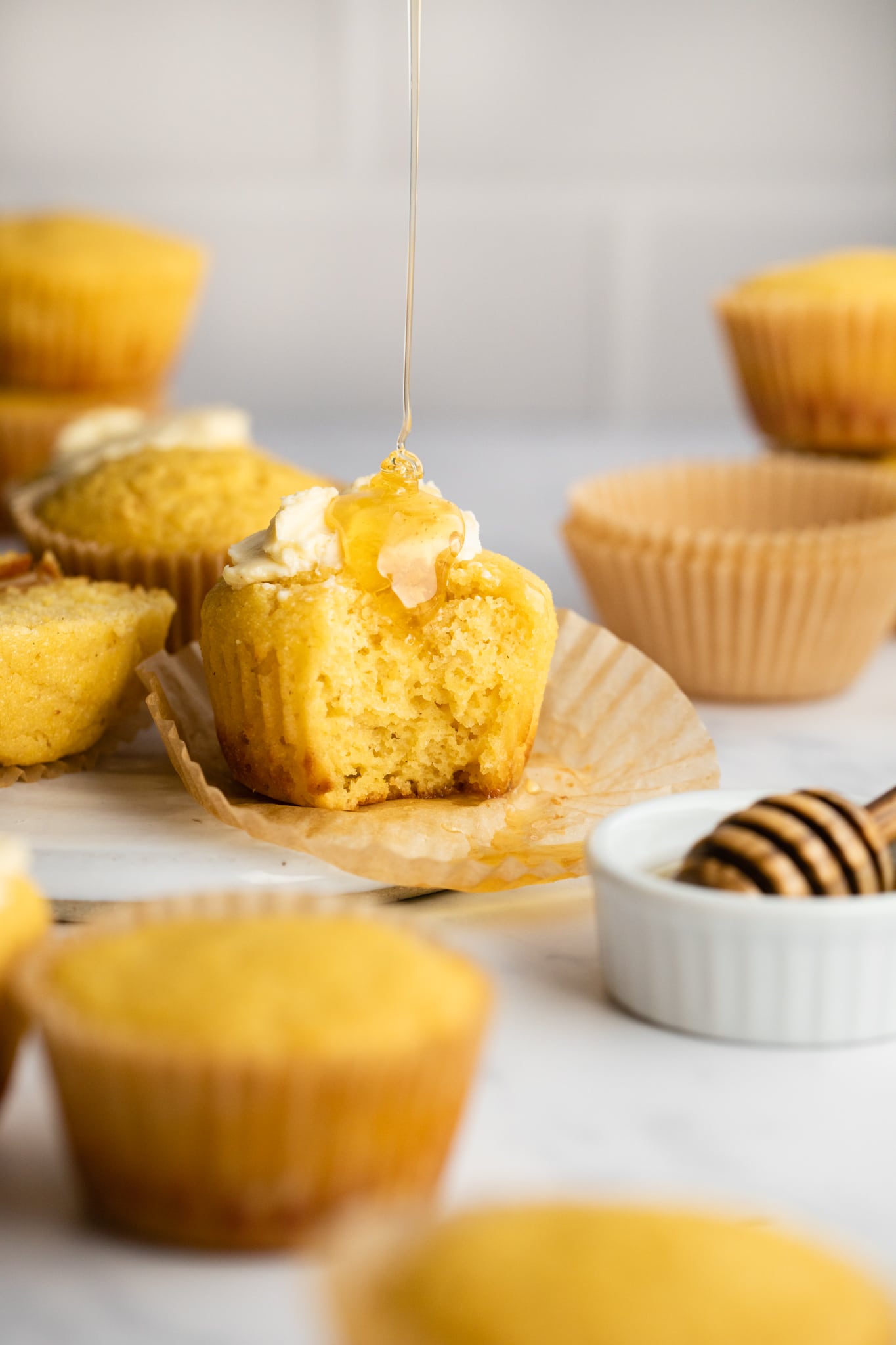 Gluten Free Honey Cornbread Muffins - All the Healthy Things