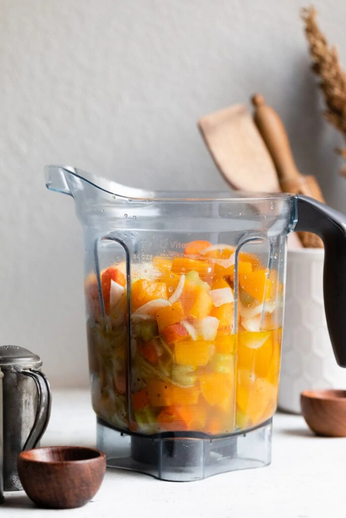 veggies in blender