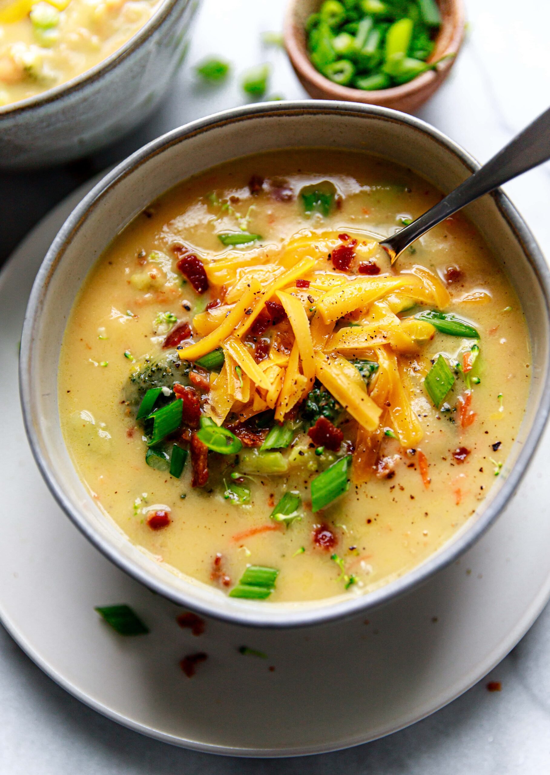 Healthy Broccoli Cheddar Soup - All the Healthy Things