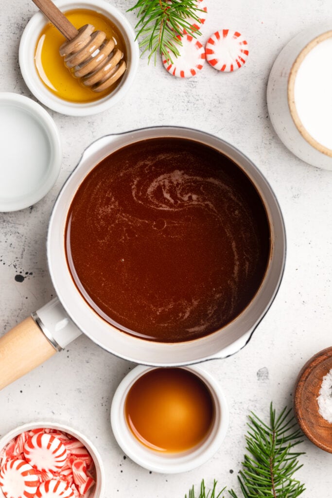 ingredients in small saucepan