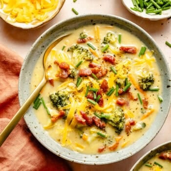 soup in bowl with spoon