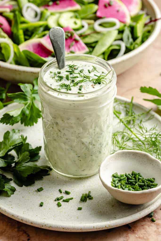 dairy free ranch in mason jar
