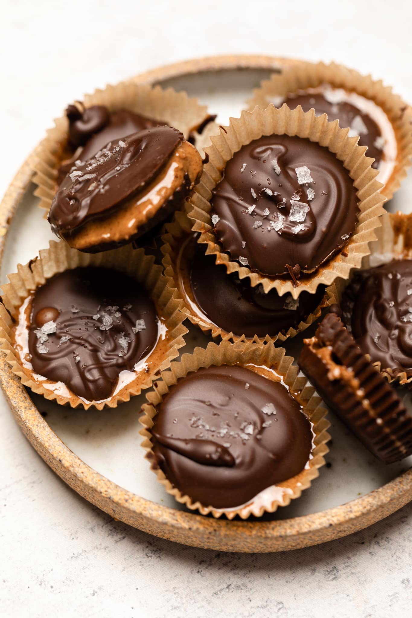 almond butter cups on plate