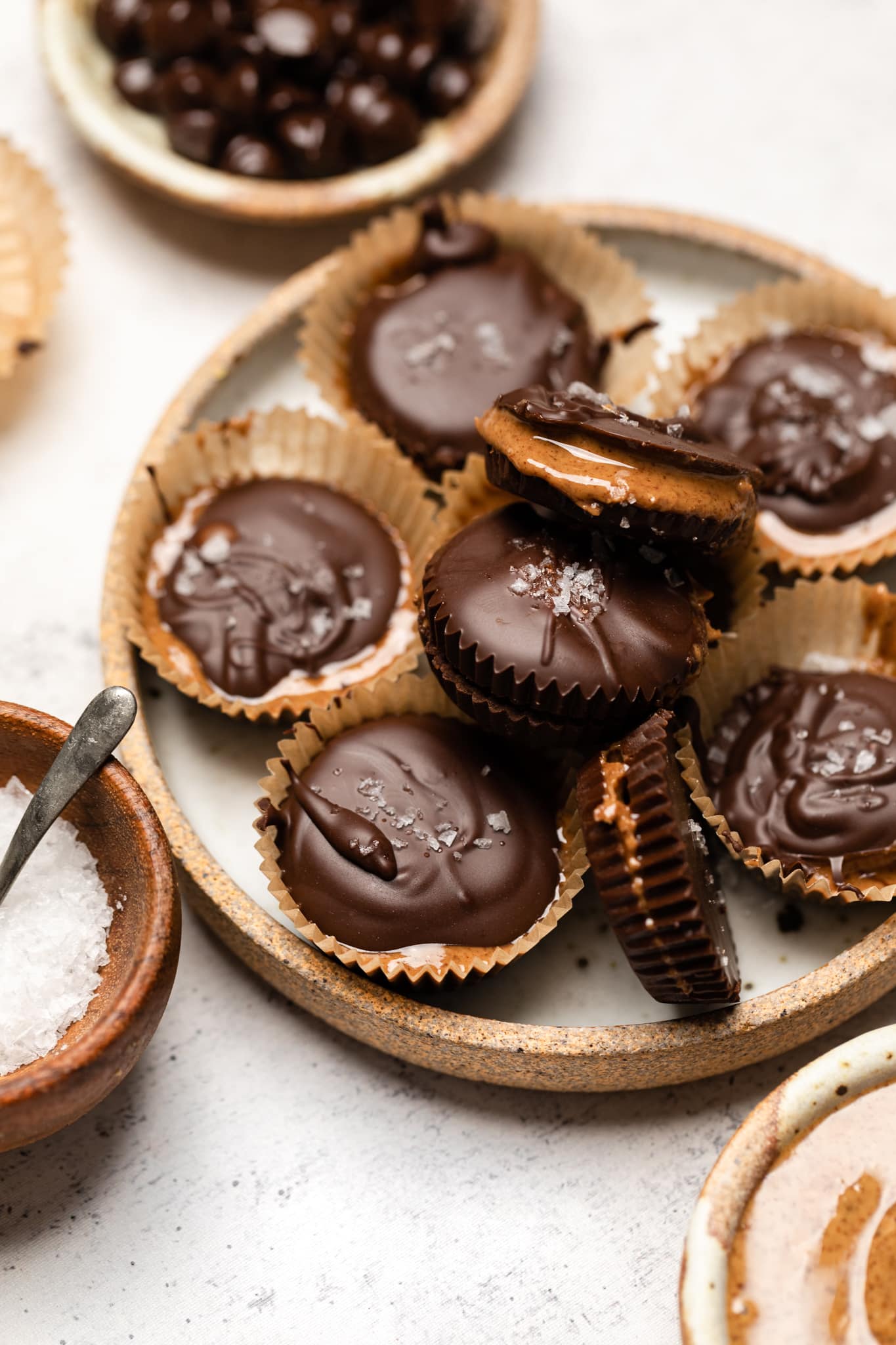 almond butter cups on plate