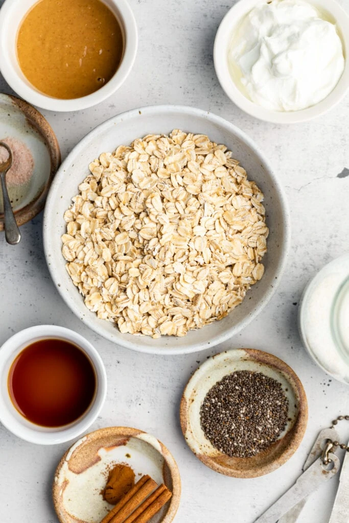 peanut butter overnight oats ingredients