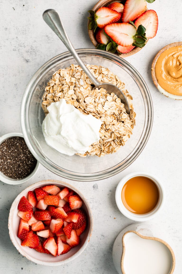 Strawberry Overnight Oats - All the Healthy Things