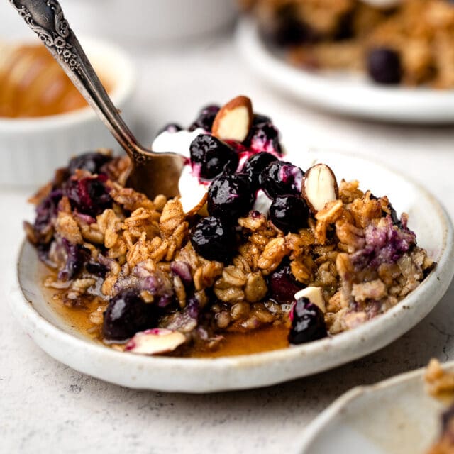 Blueberry Baked Oatmeal - All the Healthy Things