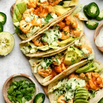 buffalo cauliflower tacos