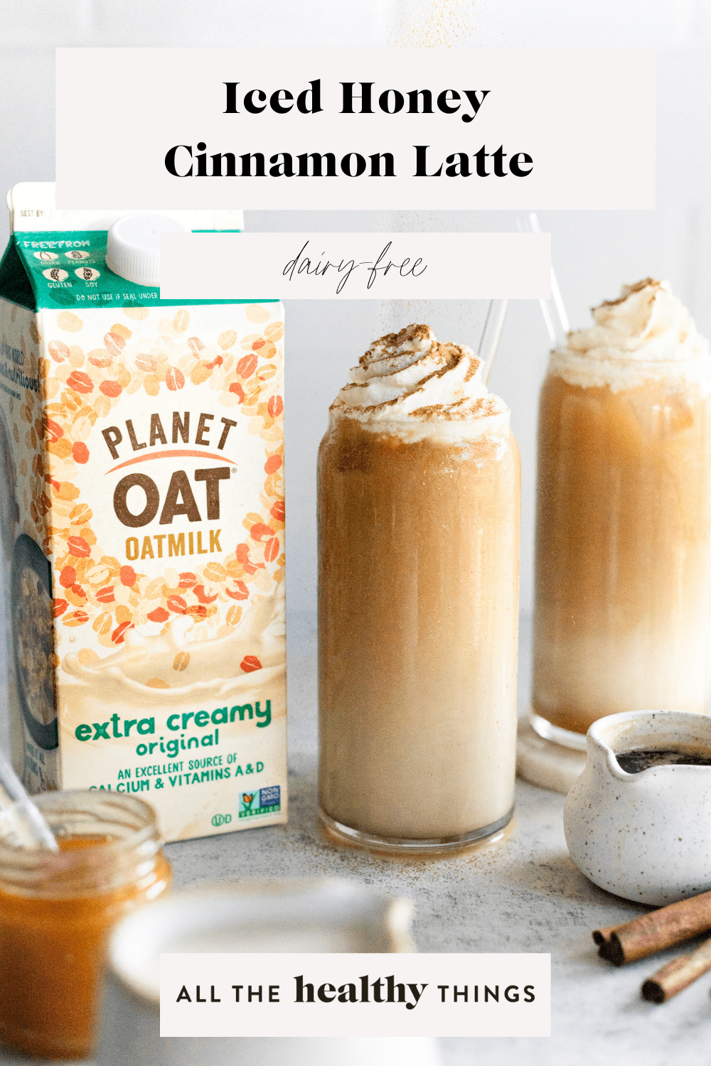 Iced Honey Cinnamon Latte All the Healthy Things