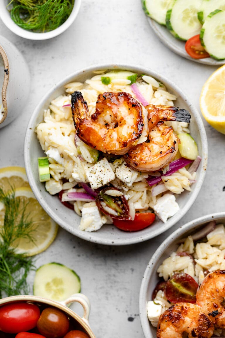 Grilled Shrimp and Orzo Salad