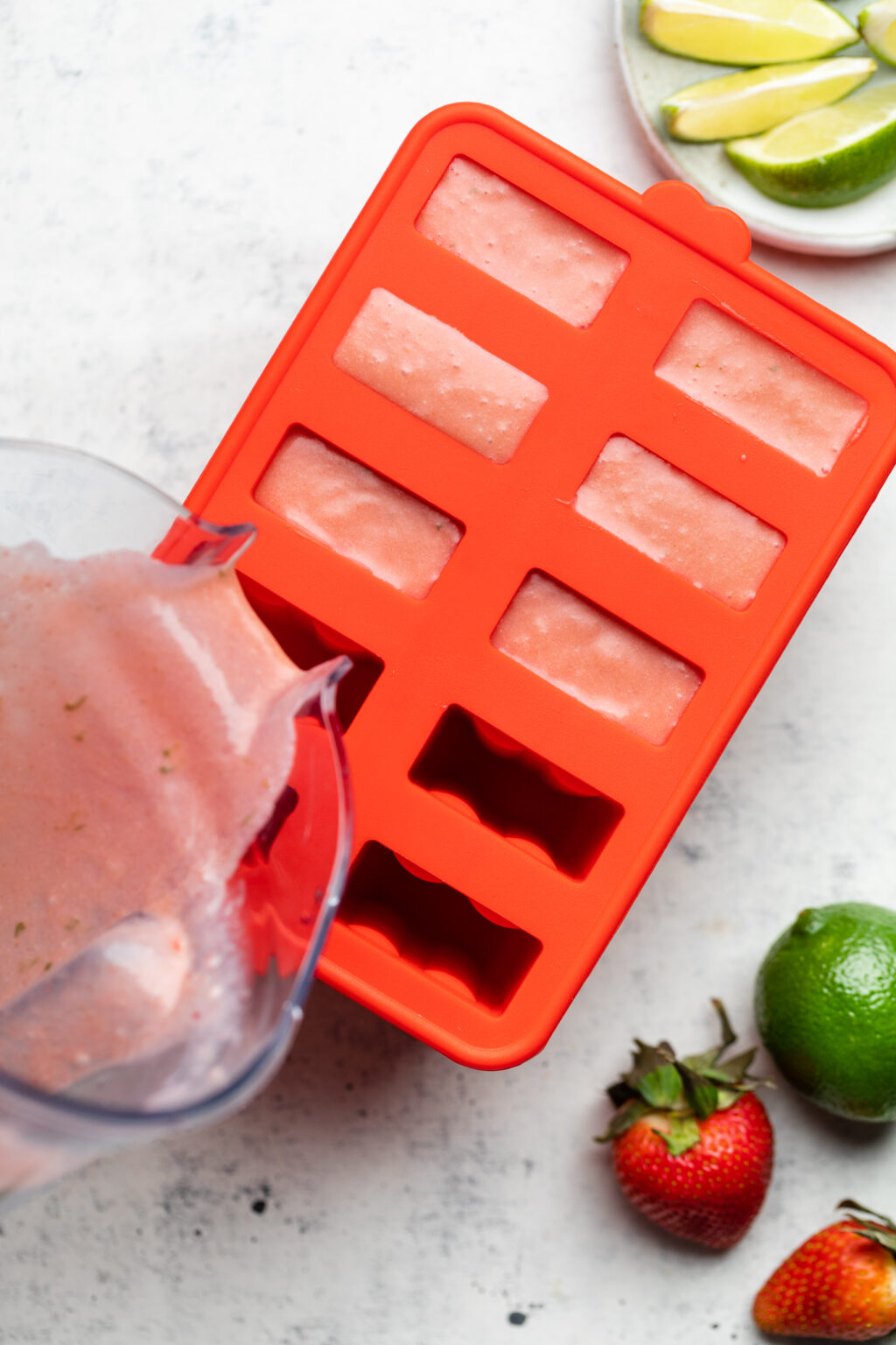 Creamy Strawberry Lime Popsicles All the Healthy Things