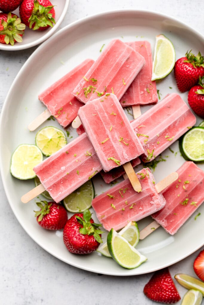 popsicles on a serving tray