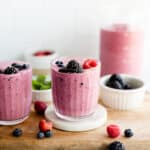 mixed berry smoothie in cups