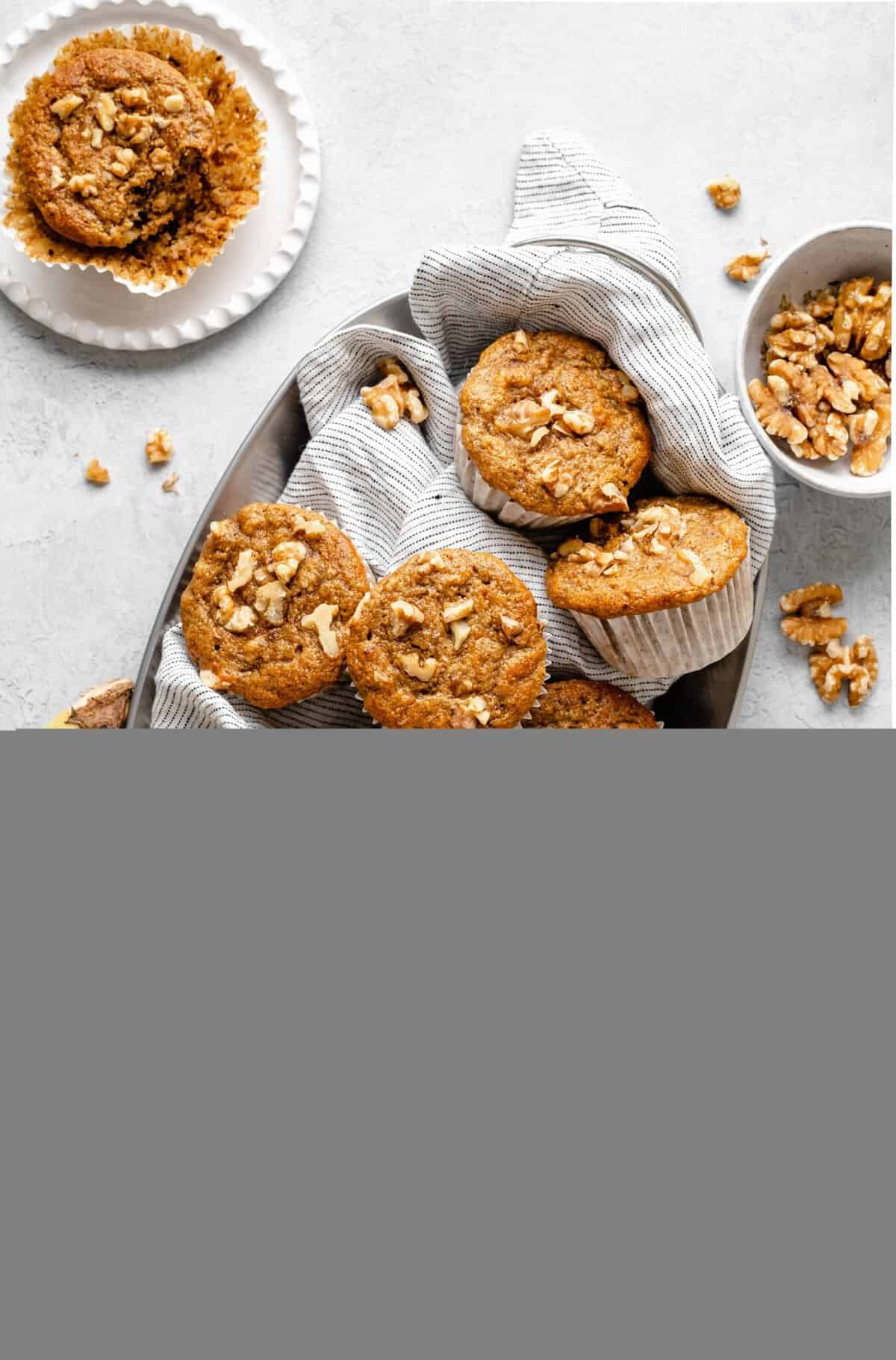 Healthy Banana Nut Muffins - All The Healthy Things