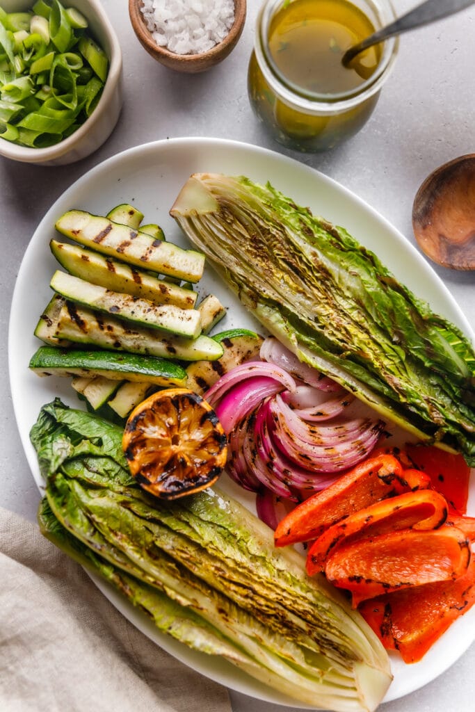 grilled veggies on platter