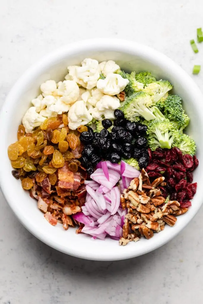 salad ingredients in bowl