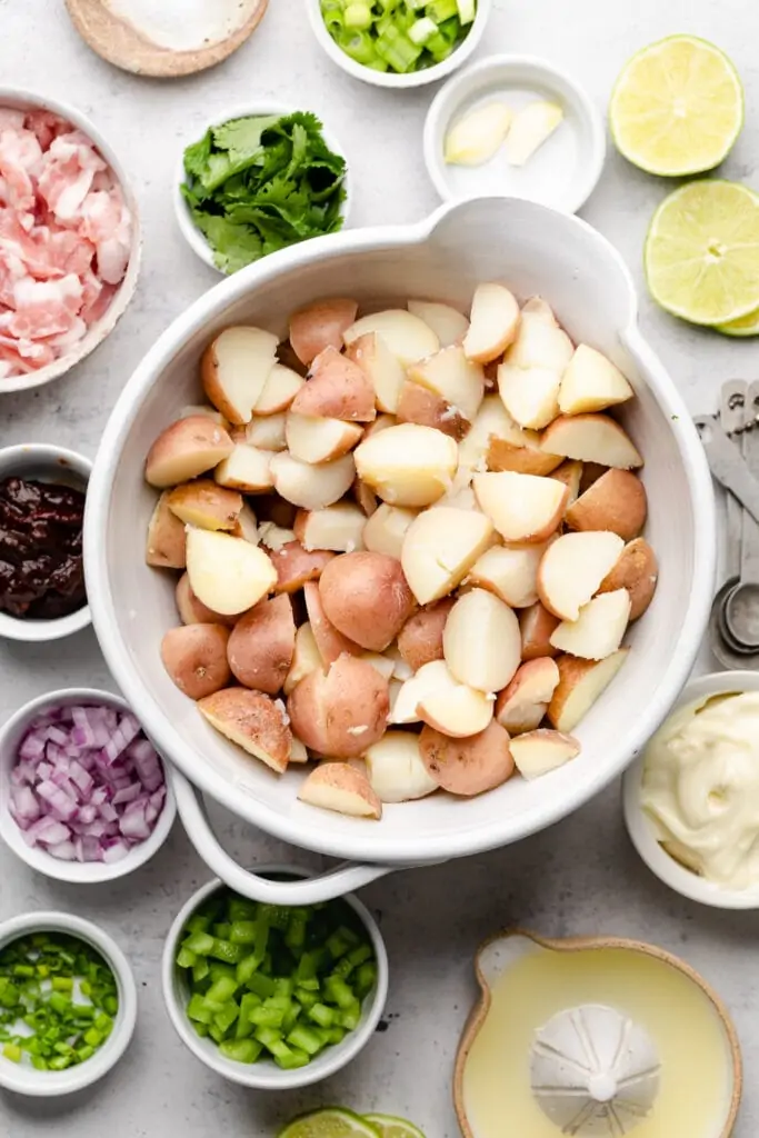 ingredients for chipotle potato salad